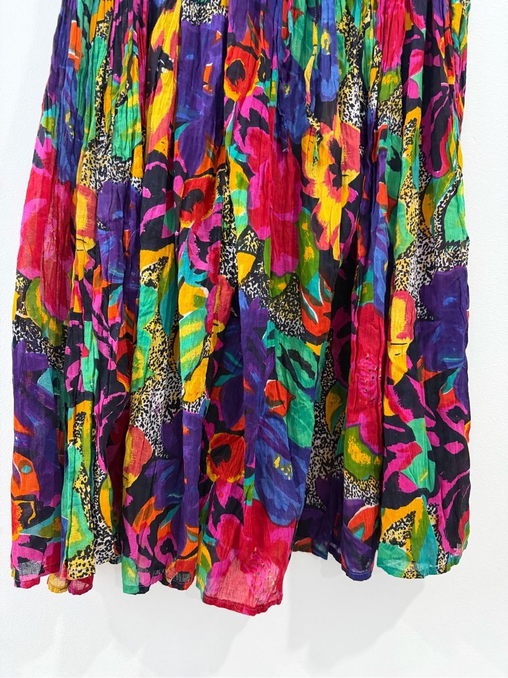 Phool Vintage M Pull-on Floral Maximal Funky Tiered‎ Maxi Midi Skirt - Picture 5 of 8
